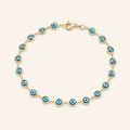 14K Gold Blue Eye Design