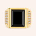 14K Gold Men’s Square Statement Ring