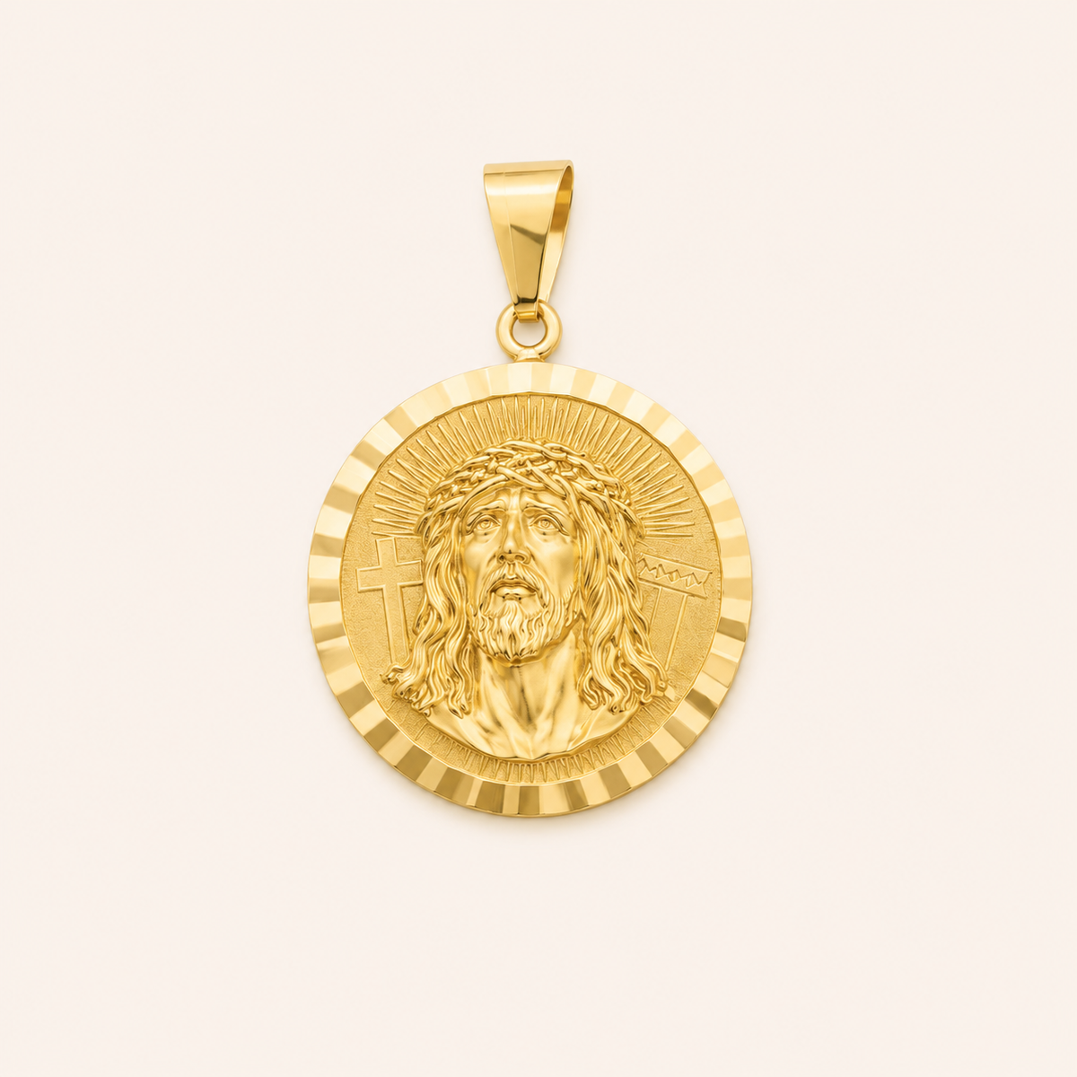 14K Gold Christ Medal
