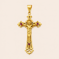 Isaac Jewelry  18K Gold Crucifix Pendant