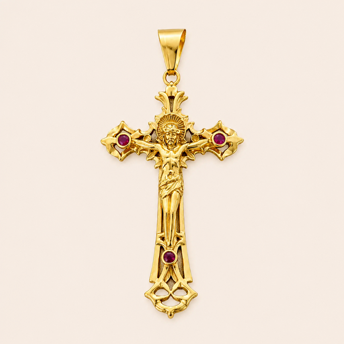 Isaac Jewelry  18K Gold Crucifix Pendant