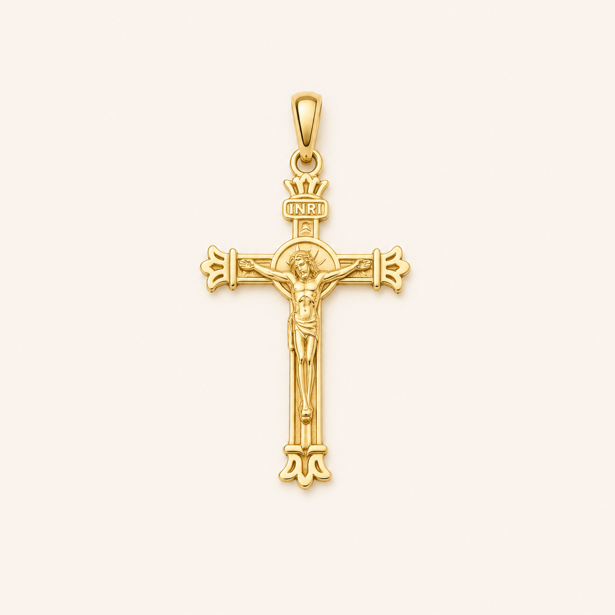 10K Gold Small Crucifix Pendant