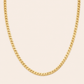 14K Gold Hammered Men’s Chain