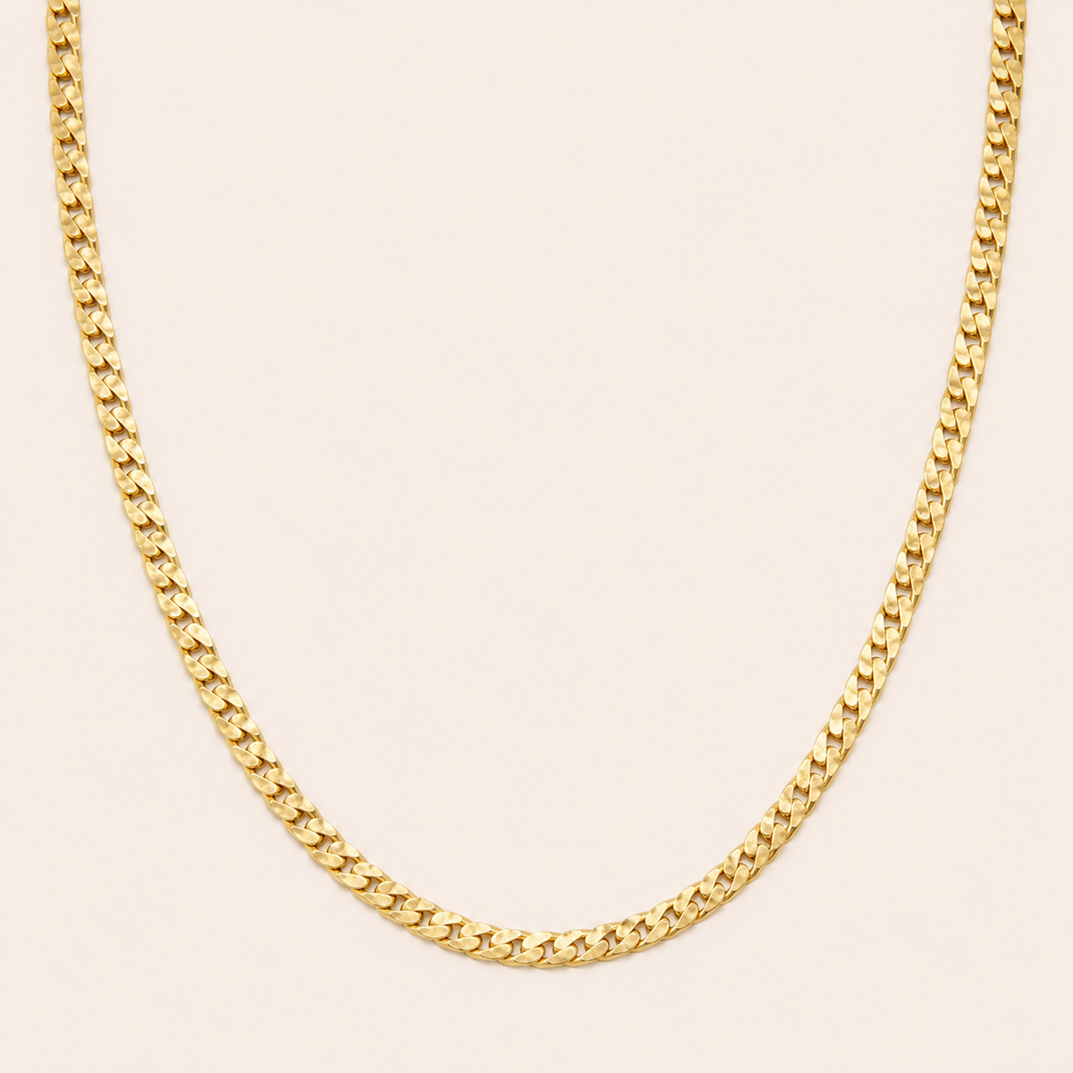 14K Gold Hammered Men’s Chain