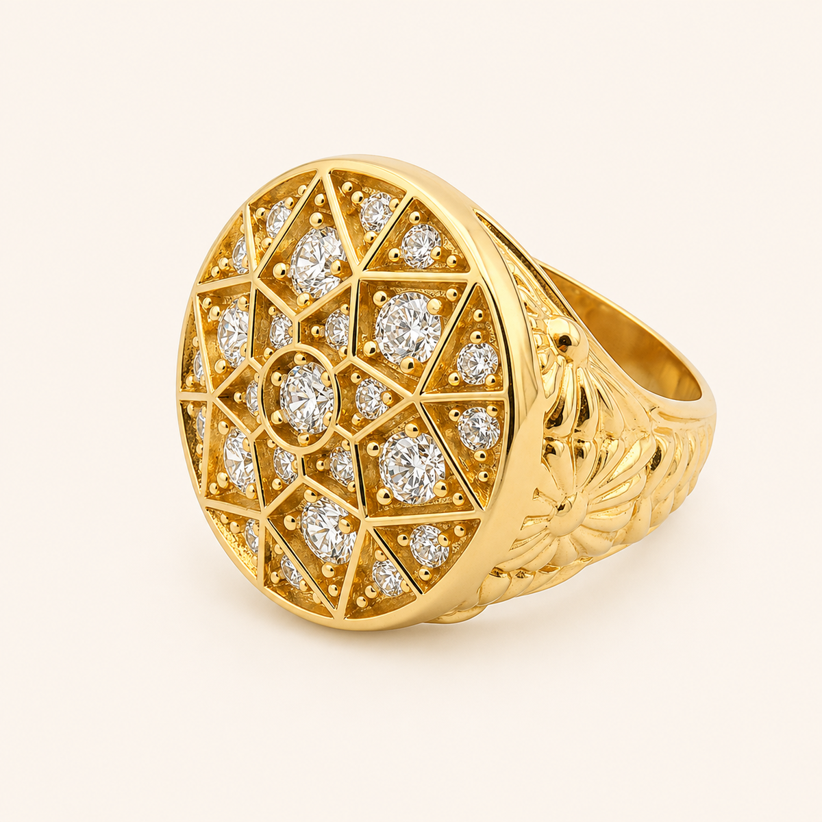Rosetta-Style 14K Gold Ring